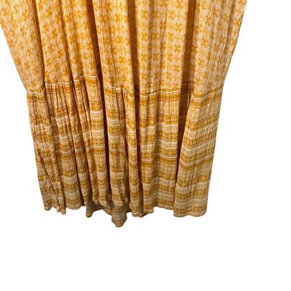 Millennium women’s 3X drop waist Daisy tie-dye drawstring ruffle neckline midi - Picture 3 of 9